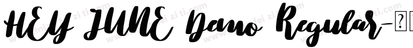 HEY JUNE Demo Regular字体转换